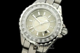 CHA-CM-2002D J12 Chromatic Ladies TI/CER Grey Jap Quartz/Boxset