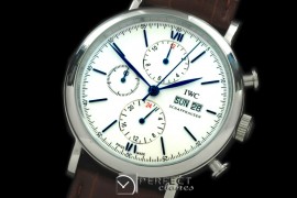 IWPT10028 Portofino Chrono SS/LE White Asian 21J Faux Chrono