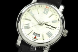 MBST10001 Star Automatic SS/LE White Swiss Eta 2824