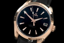 OMAT10007 Aqua Terra Seamaster RG/LE Black Asian 2813