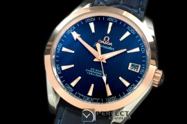 OMAT10008 Aqua Terra Seamaster RG/LE Blue Asian 2813