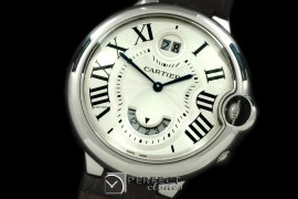 CARBA01021L Ballon De Cartier Men BigDate/Duo Time SS/SS White S