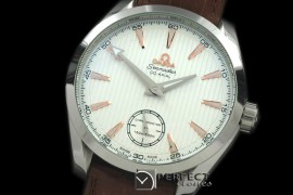 OMAT10035 Aqua Terra Seamaster H/W SS/LE White/RG Asian 6498