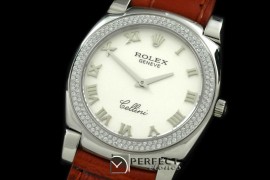 RLC00101D Cellini SS/LE White Swiss Quartz
