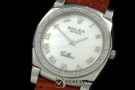 RLC00103D Cellini SS/LE MOP White Swiss Quartz