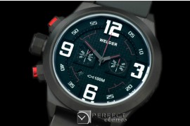 WLD20031 K31 Chronograph PVD/RU Black/Red Jap Qtz