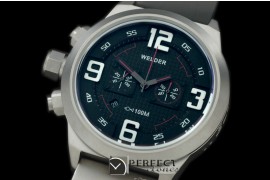 WLD20001 K31 Chronograph SS/RU Black/Red Jap Qtz