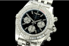 BLB01-20002 Chronomat B01 TT SS/SS/Diam Black Sticks A-7750