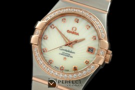 OMCO00761D Double Eagle Midsize Auto SS/RG/Diam White Diam Asian