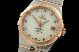 OMCO00761 Double Eagle Midsize Auto SS/RG White Diam Asian