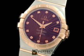 OMCO00764 Double Eagle Midsize Auto SS/RG Brown Diam Asian