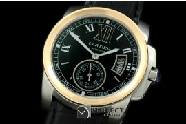 CARCC00112L Calibre de Cartier SS/YG/LE Black A2