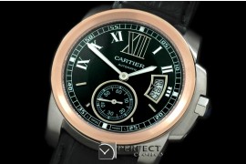 CARCC00122L Calibre de Cartier SS/RG/LE Black A2
