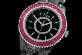 CD00123 Dior VIII Full Size Cer/Cer/Mag Ruby Black Jap Quartz