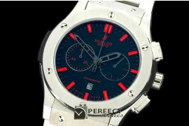 HBFSC10005A Classic Fusion Chrono SS/SS Black/Red Jap Quartz
