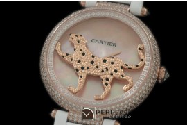 CARBP10021 Panthere de Cartier Ladies RG/LE Pink Swiss Qtz