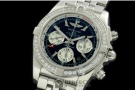BLB01G-10002D2 Chronomat B01 GMT SS/SS Black Sticks A-7750