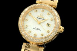 OMDEM00161D Deville Ladymatic Mid YG/YG Wht 2813 21J