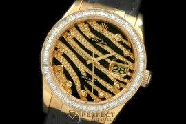 RDJMF00103L Royal Black YG/Sq Cut Diam/LE Swiss Eta 2836-2