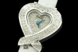 PI00121 Joaillerie Diamonds Ladies SS Wht Satin SwissQtz C/W Box