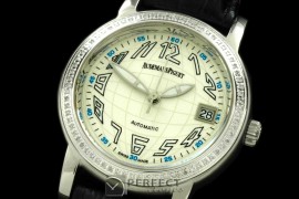 APGL00101 Jules Audemars Globe SS/LE/Diam White Swiss Eta 2824