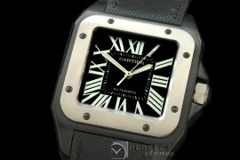 CARS00211 Santos 10Men DLC/TI/NY Blk Swiss Eta 2892 Orig