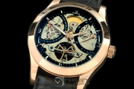 JL00208 Retrogating Date/Reserve Tourbillon RG/LE Skeleton Asian