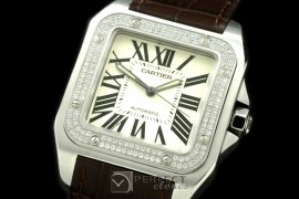 CARS00201D Santos 10Men SS/LE White Swiss Eta 2892 Orig