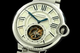 CARBA00002 Ballon de Cartier XL Tourbillon SS/SS Wht F-Tourbi