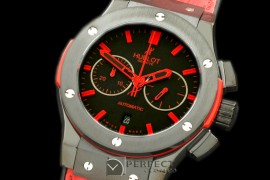 HBFSC00122 Classic Fusion Chrono V2 PVD/LE All Blk/Red A-775Se