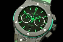 HBFSC00123 Classic Fusion Chrono V2 PVD/LE All Blk/Green A-7750 
