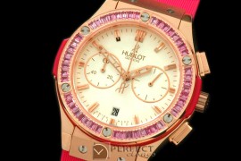 HBFSCL20053 Ladies Classic Fusion Chrono RG/RU Wht/Pink Jap Qtz