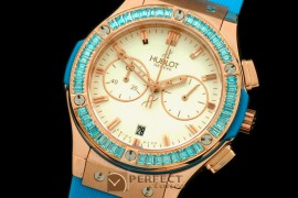 HBFSCL20051 Ladies Classic Fusion Chrono RG/RU Wht/Blue Jap Qtz