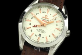 OMAT00102 Aqua Terra GMT SS/LE White/RG Asian 2836