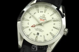 OMAT00101 Aqua Terra GMT SS/LE White Asian 2836