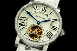 CARDC01021D Ronde de Cartier Tourbillon SS/LE White Asian 2813