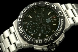 TGF1-01032S Formula 1 SS/SS Blk/Blk Swiss Eta Quartz Chrono