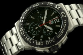 TGF1-01031S Formula 1 SS/SS Black Swiss Eta Quartz Chrono