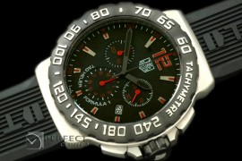 TGF1-01033 Formula 1 SS/RU Blk/Red Swiss Eta Quartz Chrono