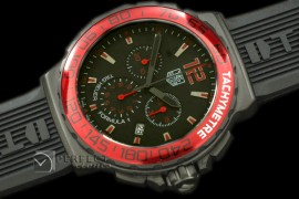 TGF1-01048 Formula 1 PVD/RU Blk/Red Swiss Eta Quartz Chrono