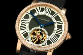 CARDC01032D Ronde de Cartier Tourbillon RG/LE Black Asian 2813