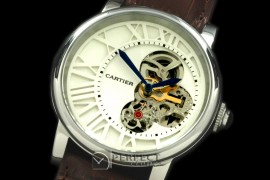 CARDC10071 Ronde de Cartier Tourbillon SS/LE White Asian 2813