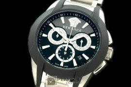 VE10111 Mod Character Chrono SS/SS Black Swiss Quartz