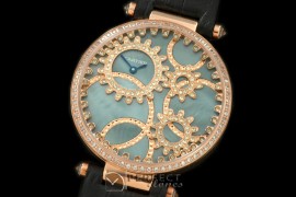 CARHJ10008 High Jewellery RG/LE MOP Green Swiss Quartz