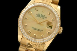 RDJMF00426D SS/YG President MOP Gold Diamond Swiss Eta 2836-2