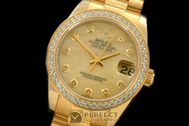 RDJmF00426D SS/YG Jubilee MOP Gold Diamond Swiss Eta 2836-2