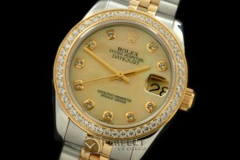 RDJmT00226D SS/YG Jubilee MOP Gold Diamond 2836