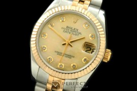 RDJmT00226 SS/YG Jubilee MOP Gold Diamond 2836