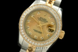 RDJLT00226D SS/YG Jubilee MOP Gold Diamond Swiss Eta 2671-2