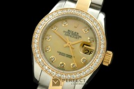 RDJLT00326D SS/YG Oyster MOP Gold Diamond Swiss Eta 2671-2